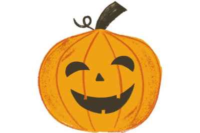 a jack-o-lantern or carved pumpkin