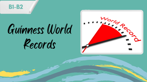 a photo reading "world record" and a slogan "Guinness world records"