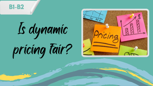 dynamic-pricing a photo of post-it saying "pricing" and a slogan "is dynamicricing fair?"