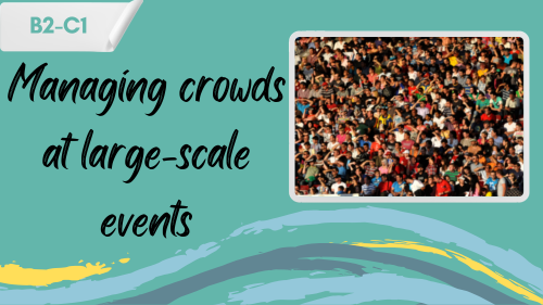 event-management-crowd-control a photo of a big crowd and a slogan "managing crowds at large scale events"