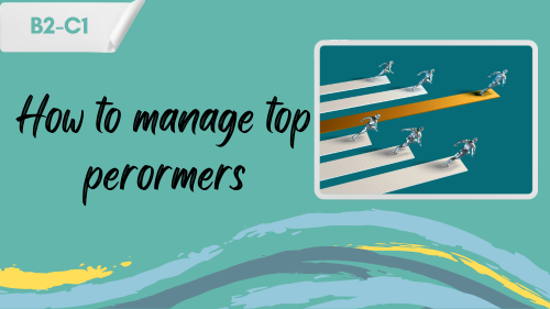 performance punishment a photo showing a race of employees and a slogan "how to manage top performers"