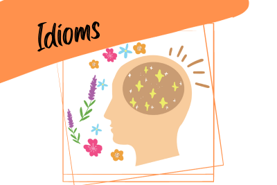 a persons head with a lot of flowers around representing positivity and optimism